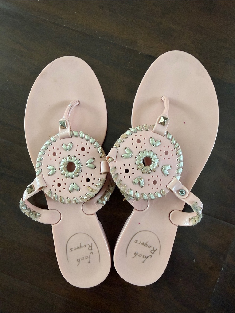 Jack Rogers Blush Pink Georgica Sandals Size 6
